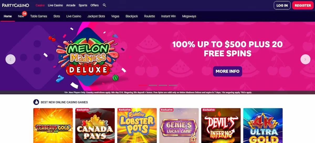 Best Online Casinos Party Casino